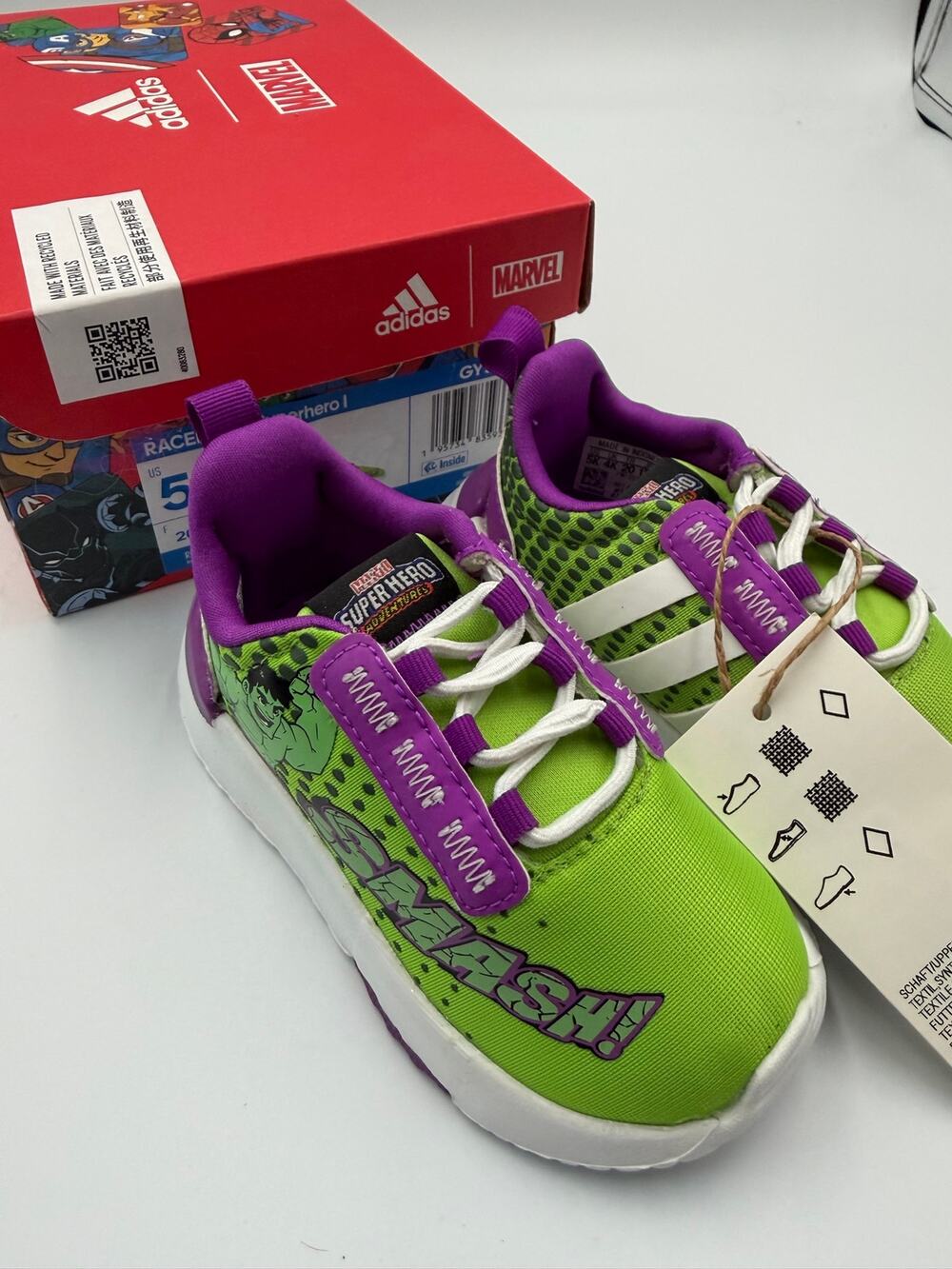 Adidas marvel racer superhero hulk shoe toddler 5 NEW in box